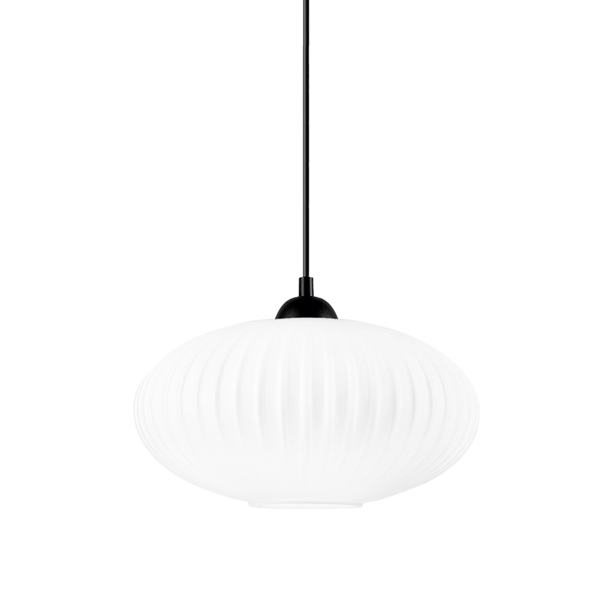 Kattokruunu johdossa HARMA 1xE27/15W/230V halkaisija 30 cm valkoinen/musta