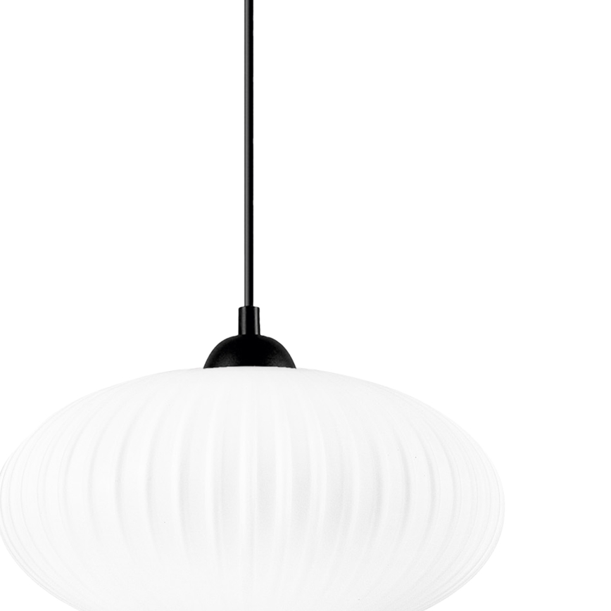 Kattokruunu johdossa HARMA 1xE27/15W/230V halkaisija 30 cm valkoinen/musta