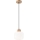 Kattokruunu johdossa HARMONY 1xE27/15W/230V halkaisija 20 cm valkoinen/tammi