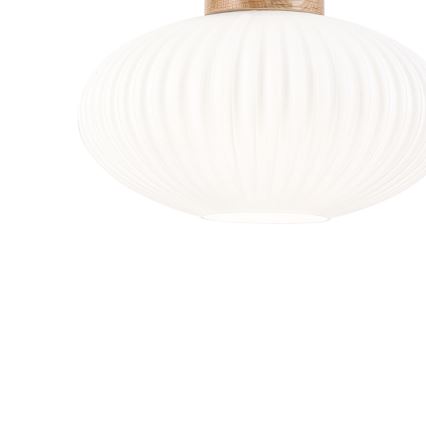 Kattokruunu johdossa HARMONY 1xE27/15W/230V halkaisija 25 cm valkoinen/tammi