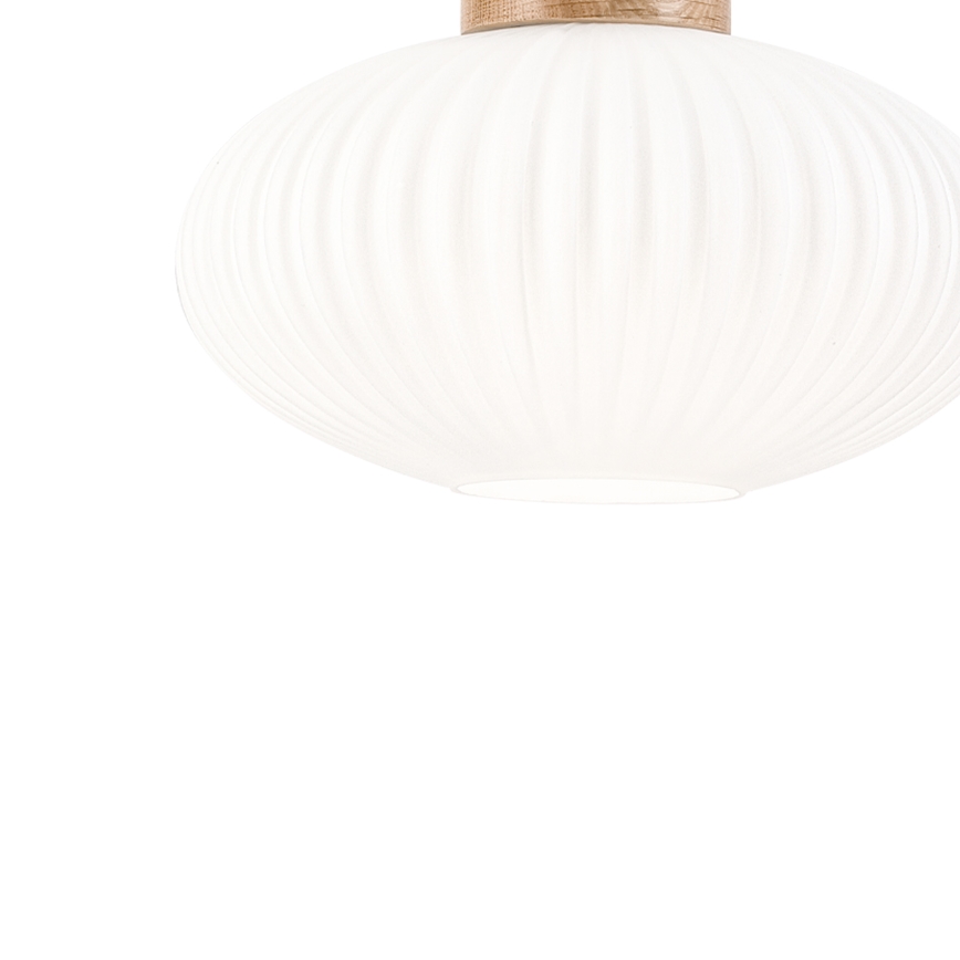 Kattokruunu johdossa HARMONY 1xE27/15W/230V halkaisija 25 cm valkoinen/tammi