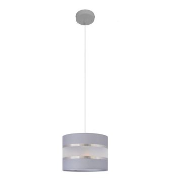 Kattokruunu johdossa HELEN 1xE27/15W/230V halkaisija 20 cm harmaa/hopea