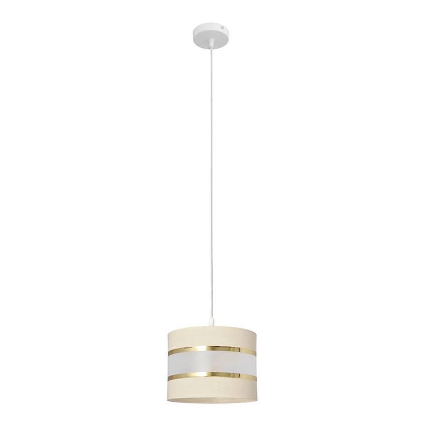 Kattokruunu johdossa HELEN 1xE27/15W/230V halkaisija 20 cm kerma/kultainen