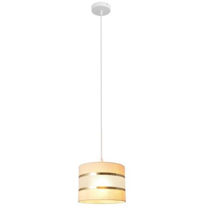 Kattokruunu johdossa HELEN 1xE27/15W/230V halkaisija 20 cm kerma/kultainen