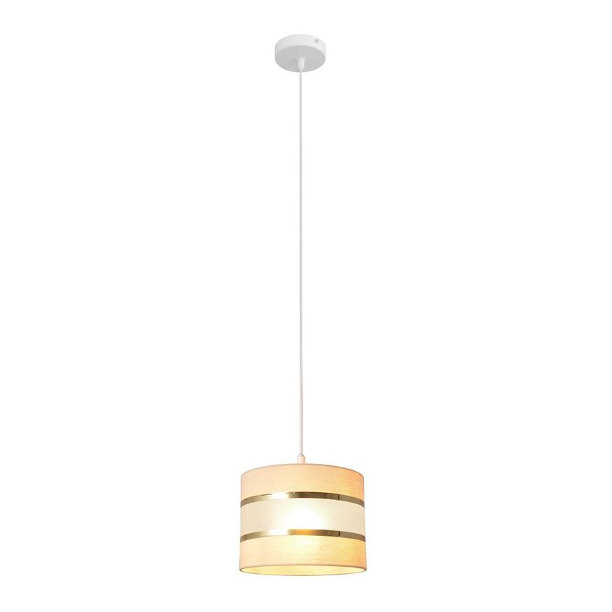Kattokruunu johdossa HELEN 1xE27/15W/230V halkaisija 20 cm kerma/kultainen