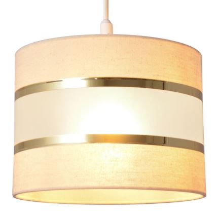 Kattokruunu johdossa HELEN 1xE27/15W/230V halkaisija 20 cm kerma/kultainen