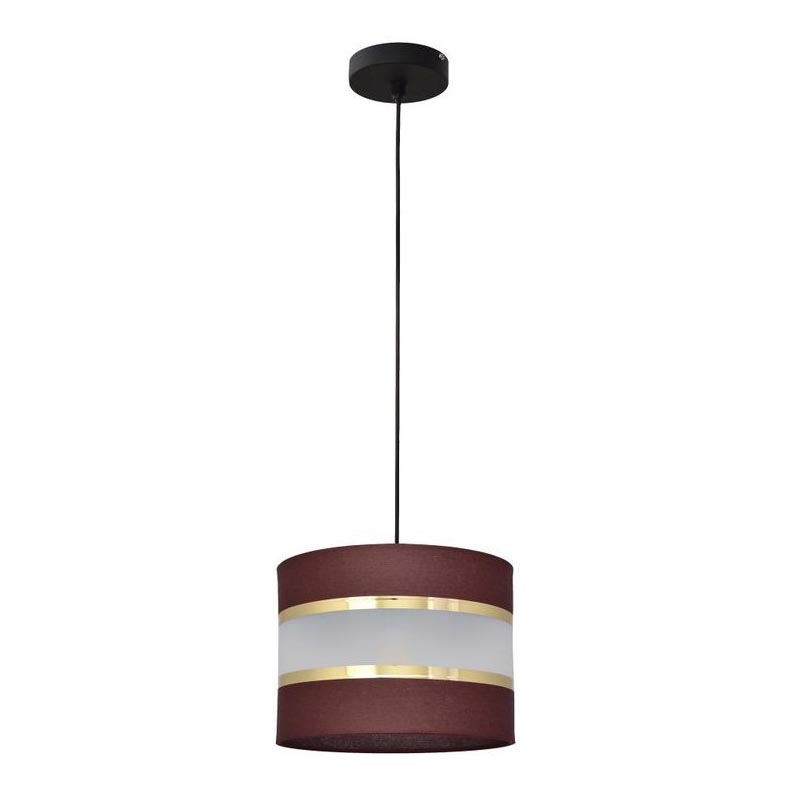 Kattokruunu johdossa HELEN 1xE27/15W/230V halkaisija 20 cm ruskea/musta/kultainen