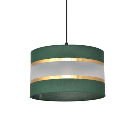 Kattokruunu johdossa HELEN 1xE27/15W/230V halkaisija 25 cm vihreä/kulta