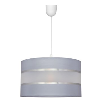 Kattokruunu johdossa HELEN 1xE27/15W/230V halkaisija 35 cm harmaa/hopea