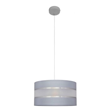 Kattokruunu johdossa HELEN 1xE27/15W/230V halkaisija 35 cm harmaa/hopea