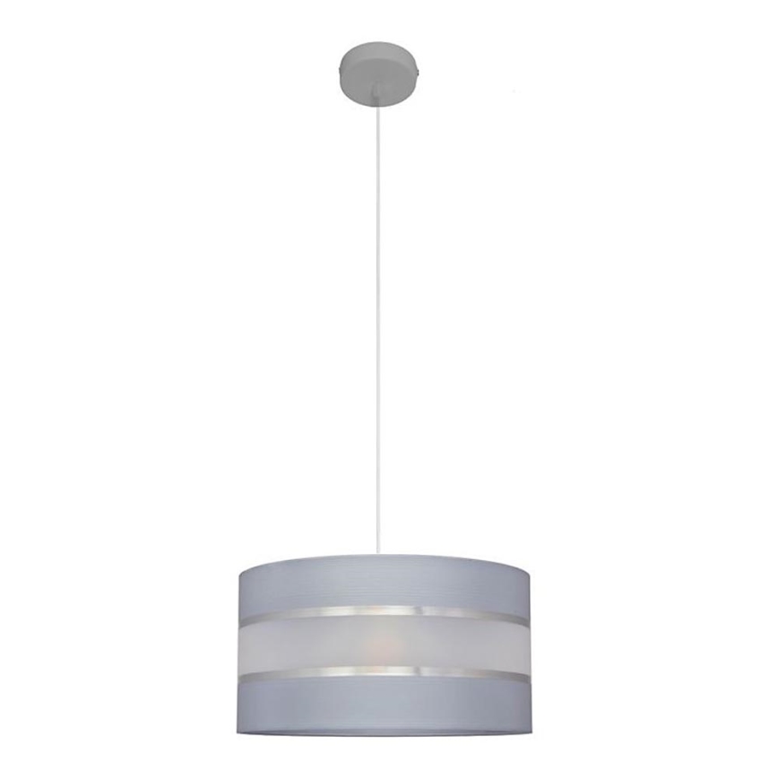 Kattokruunu johdossa HELEN 1xE27/15W/230V halkaisija 35 cm harmaa/hopea