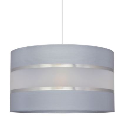 Kattokruunu johdossa HELEN 1xE27/15W/230V halkaisija 35 cm harmaa/hopea