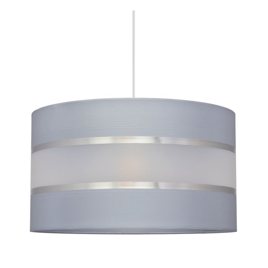 Kattokruunu johdossa HELEN 1xE27/15W/230V halkaisija 35 cm harmaa/hopea