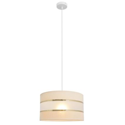 Kattokruunu johdossa HELEN 1xE27/15W/230V halkaisija 35 cm kerma/kultainen