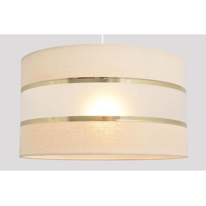 Kattokruunu johdossa HELEN 1xE27/15W/230V halkaisija 35 cm kerma/kultainen