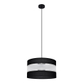 Kattokruunu johdossa HELEN 1xE27/15W/230V halkaisija 35 cm musta/hopea