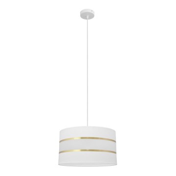 Kattokruunu johdossa HELEN 1xE27/15W/230V halkaisija 35 cm valkoinen/kultainen