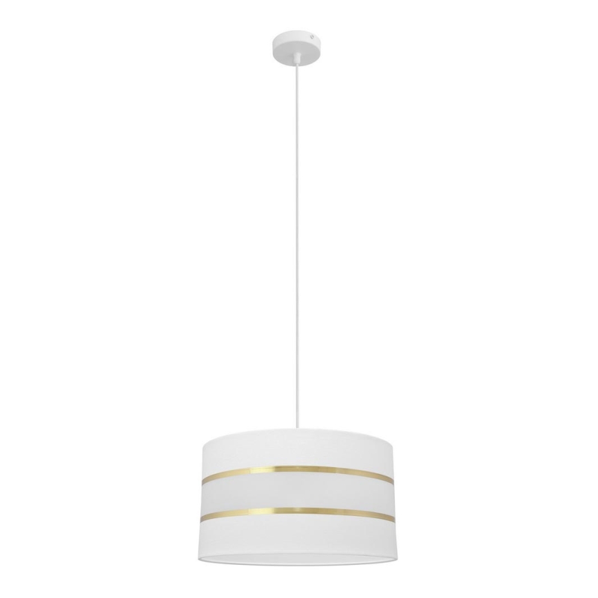 Kattokruunu johdossa HELEN 1xE27/15W/230V halkaisija 35 cm valkoinen/kultainen