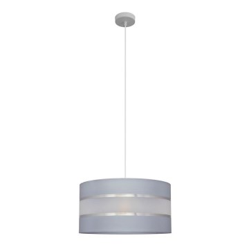 Kattokruunu johdossa HELEN 1xE27/15W/230V halkaisija 40 cm harmaa/hopea