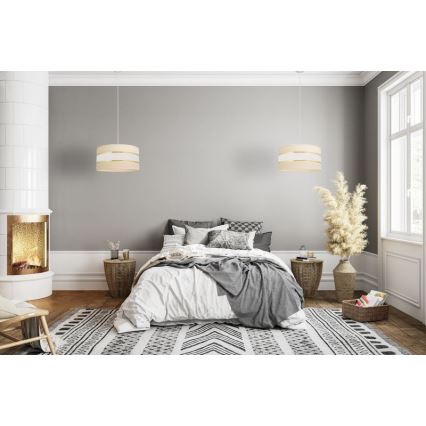 Kattokruunu johdossa HELEN 1xE27/15W/230V halkaisija 40 cm kerma/kultainen