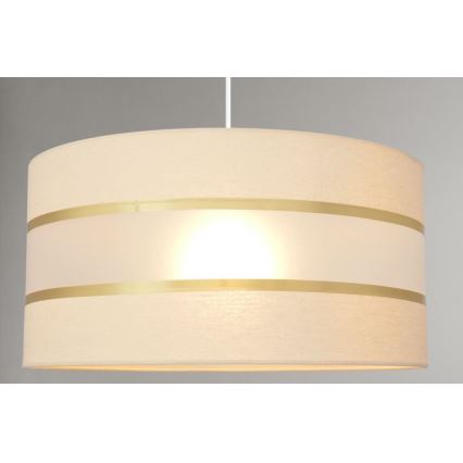 Kattokruunu johdossa HELEN 1xE27/15W/230V halkaisija 40 cm kerma/kultainen