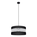 Kattokruunu johdossa HELEN 1xE27/15W/230V halkaisija 40 cm musta/hopea