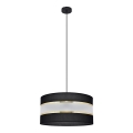 Kattokruunu johdossa HELEN 1xE27/15W/230V halkaisija 40 cm musta/kultainen