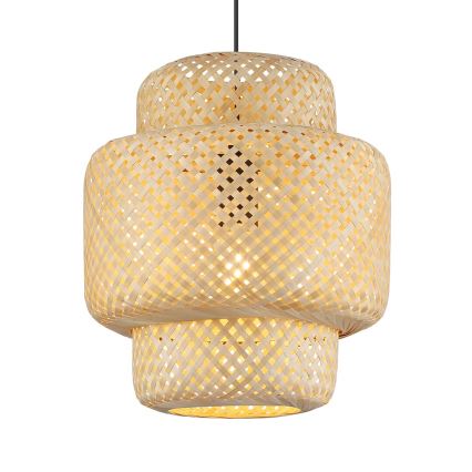 Kattokruunu johdossa HESTIA 1xE27/60W/230V halkaisija 30 cm bambu