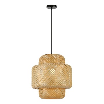 Kattokruunu johdossa HILO 1xE27/40W/230V halkaisija 38 cm bambu