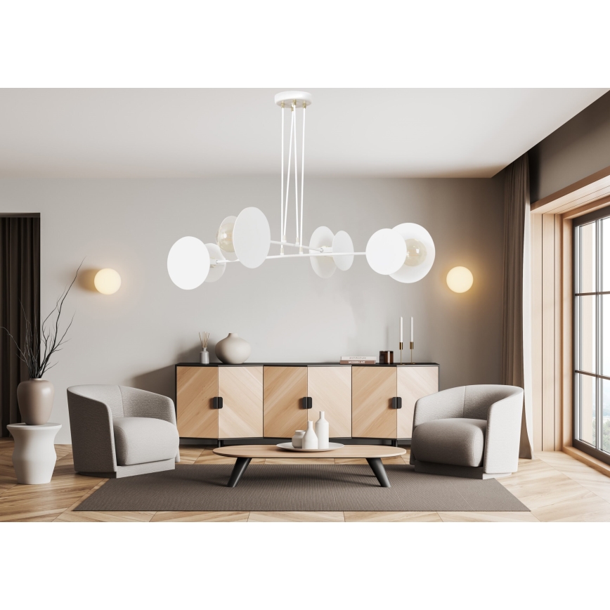 Kattokruunu johdossa IDEA 4xE27/15W/230V valkoinen