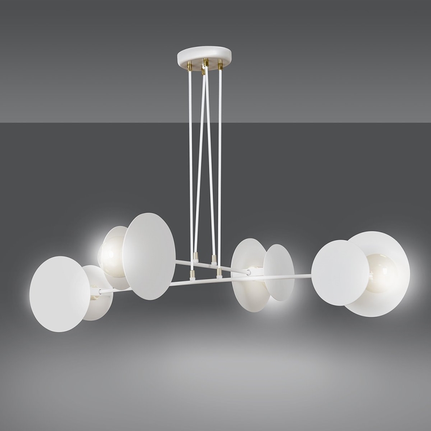 Kattokruunu johdossa IDEA 4xE27/15W/230V valkoinen