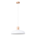 Kattokruunu johdossa INDY 1xE27/15W/230V halkaisija 38 cm valkoinen
