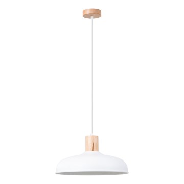 Kattokruunu johdossa INDY 1xE27/15W/230V halkaisija 38 cm valkoinen
