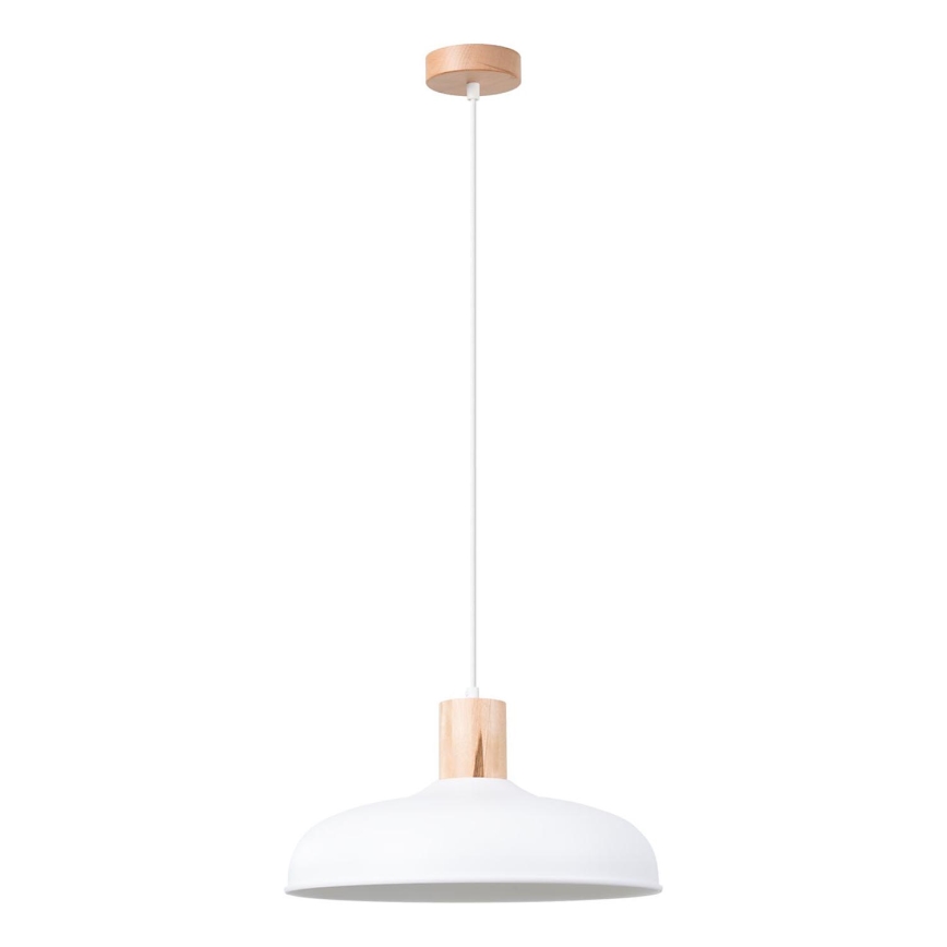Kattokruunu johdossa INDY 1xE27/15W/230V halkaisija 38 cm valkoinen