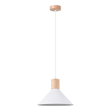 Kattokruunu johdossa JAGA 1xE27/15W/230V halkaisija 30 cm valkoinen