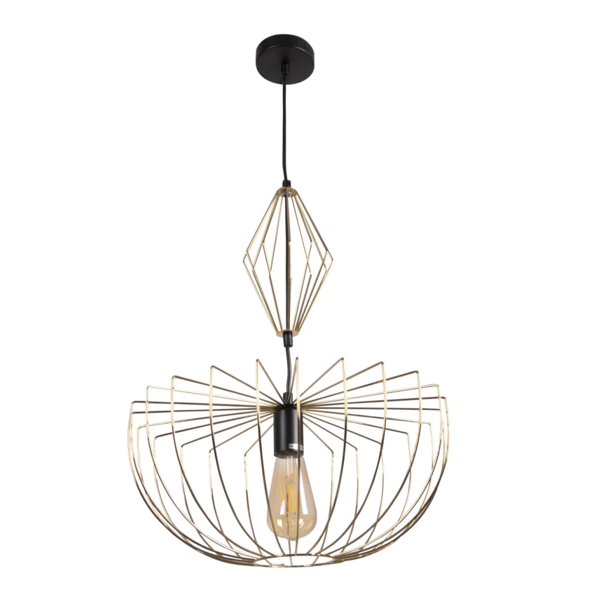 Kattokruunu johdossa JASMINA 1xE27/20W/230V halkaisija 40 cm kulta
