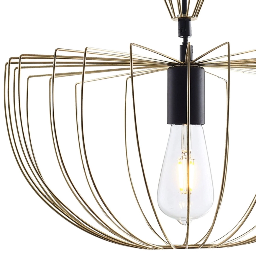 Kattokruunu johdossa JASMINA 1xE27/20W/230V halkaisija 40 cm kulta