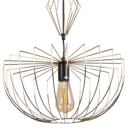 Kattokruunu johdossa JASMINA 1xE27/20W/230V halkaisija 40 cm kulta
