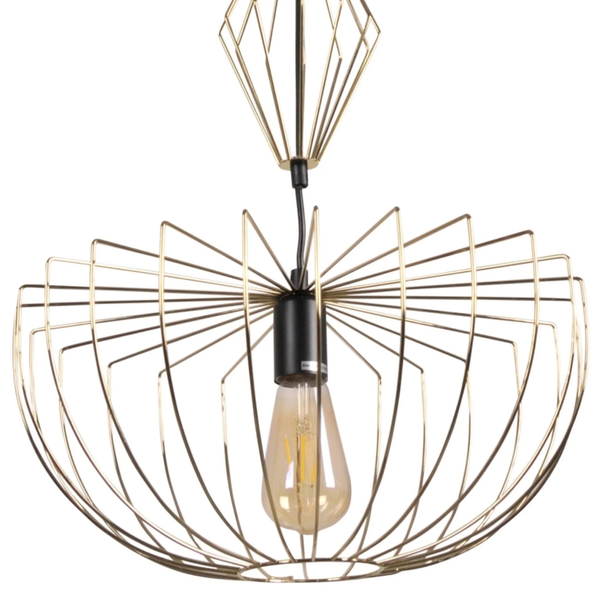 Kattokruunu johdossa JASMINA 1xE27/20W/230V halkaisija 40 cm kulta