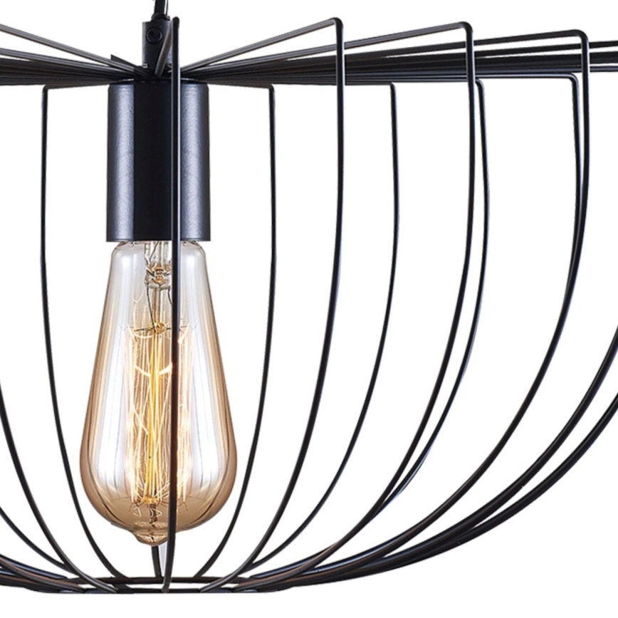Kattokruunu johdossa JASMINA 1xE27/20W/230V halkaisija 40 cm musta