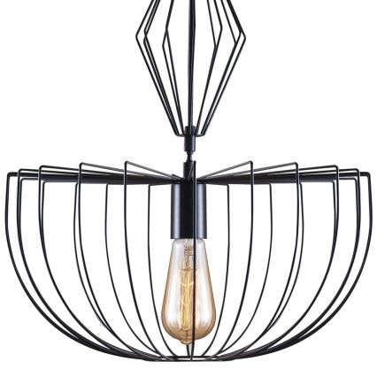 Kattokruunu johdossa JASMINA 1xE27/20W/230V halkaisija 40 cm musta