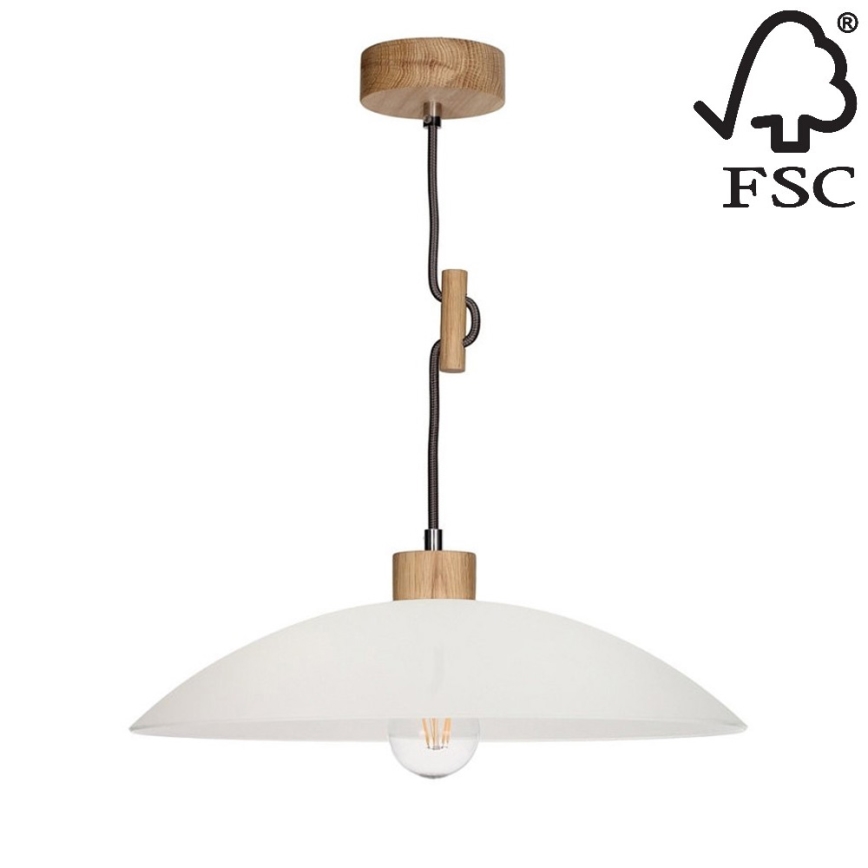 Kattokruunu johdossa JONA 1xE27/60W/230V tammi - FSC-sertifioitu