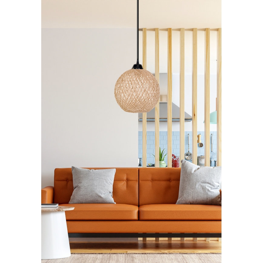 Kattokruunu johdossa JUTE 1xE27/60W/230V beige
