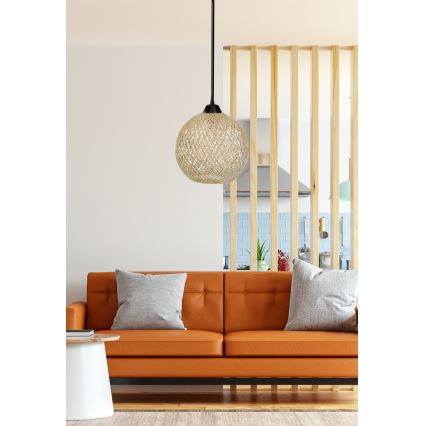 Kattokruunu johdossa JUTE 1xE27/60W/230V beige