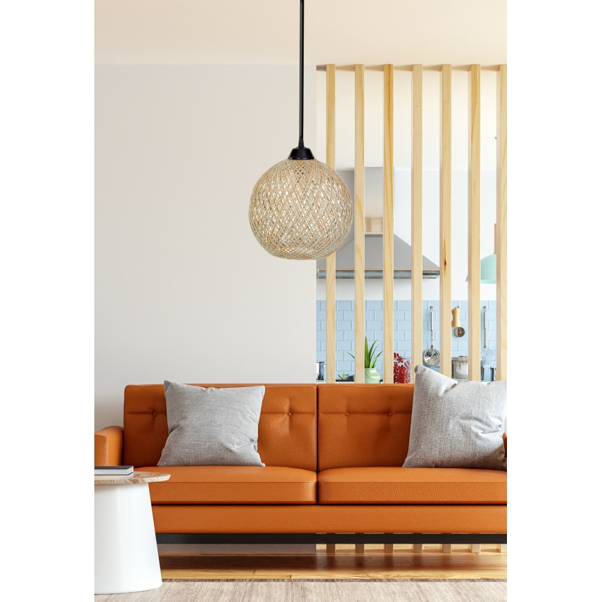 Kattokruunu johdossa JUTE 1xE27/60W/230V beige