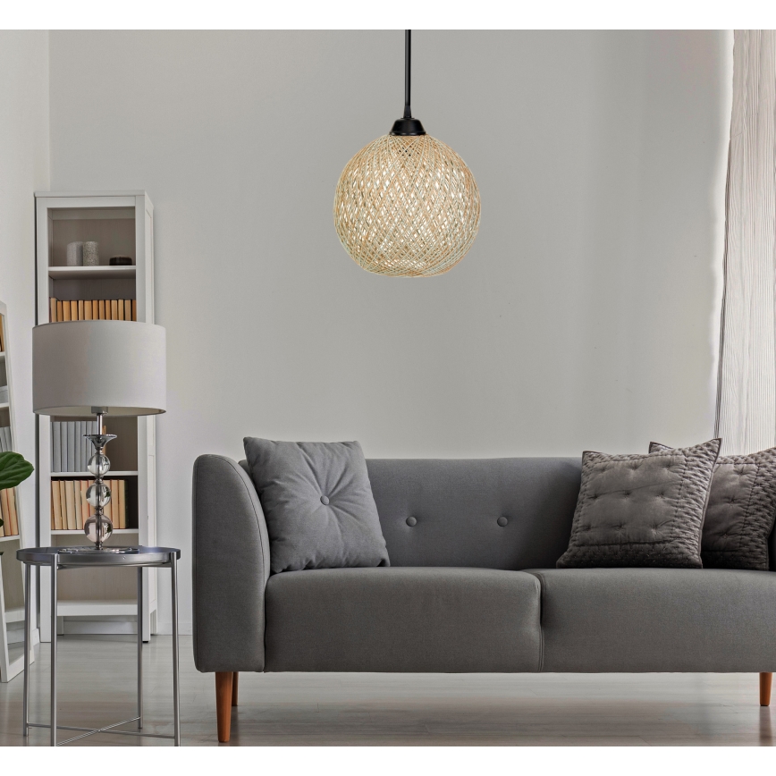 Kattokruunu johdossa JUTE 1xE27/60W/230V beige