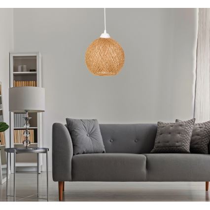 Kattokruunu johdossa JUTE 1xE27/60W/230V beige