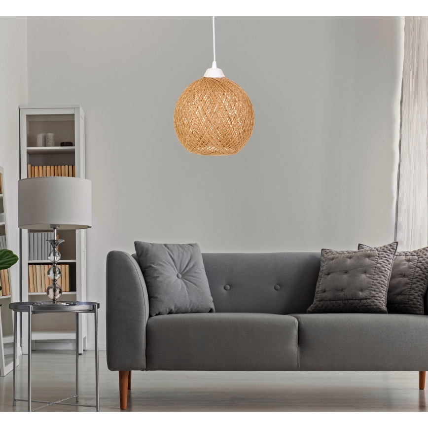 Kattokruunu johdossa JUTE 1xE27/60W/230V beige