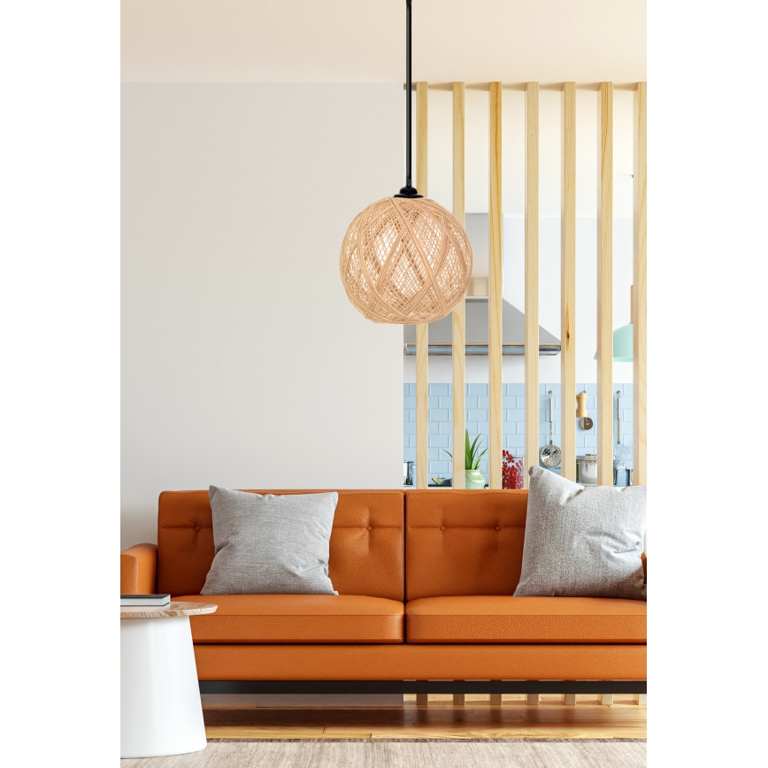 Kattokruunu johdossa JUTE 1xE27/60W/230V beige