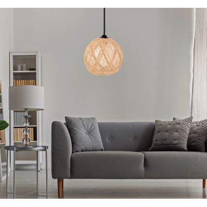 Kattokruunu johdossa JUTE 1xE27/60W/230V beige